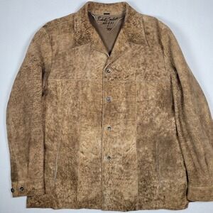 Vintage Robert Comstock Limited Edition Signed‎ Suede Jacket Men's 44-46